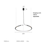 LED Square Sensor Chandelier for Living Room Lighting