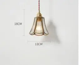 Blue Glass Pendant Lights for Bedroom Dinning Living Room