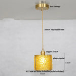 Glass Crystal LED Pendant Light - Adjustable Luxury Fixture for Kitchen, Foyer, Bathroom