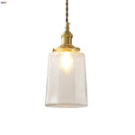 Clear Glass LED Pendant Lamp Modern Nordic Style Adjustable Hanging Light