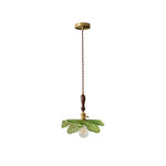 Copper Wood Glass LED Pendant Lamp - French Minimalist Design for Home Decor