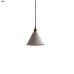 White Ceramic LED Pendant Light | Adjustable Nordic Modern Home Decor Hanging Lamp