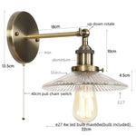 Afralia™ Industrial Loft LED Wall Light for Bedroom, Bathroom, Stairs - Plug In Iron Lamp