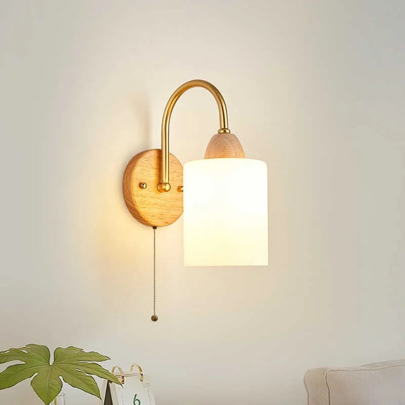 LED Pull Chain Wall Lights for Bedroom Decor