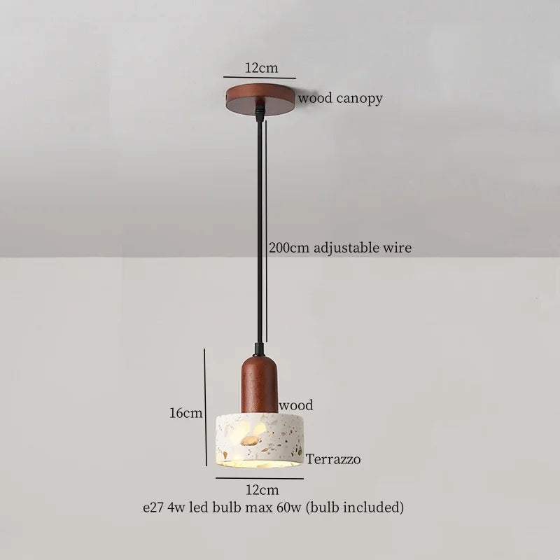 Cream Marble LED Pendant Light: Modern Nordic Hanging Lamp for Living, Bedroom, Kitchen