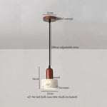 Cream Marble LED Pendant Light: Modern Nordic Hanging Lamp for Living, Bedroom, Kitchen