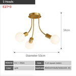Postmodern Glass Ball Ceiling Lamp Luxury Nordic Interior Dining Room Lighting