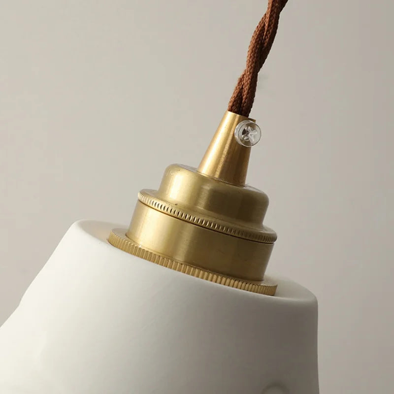 Ceramic LED Pendant Lamp: Adjustable Modern Hanging Light for Kitchen, Dining Room, Bar
