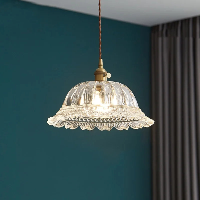 Clear Glass LED Pendant Light | Nordic Hanging Chandelier for Kitchen, Living Room