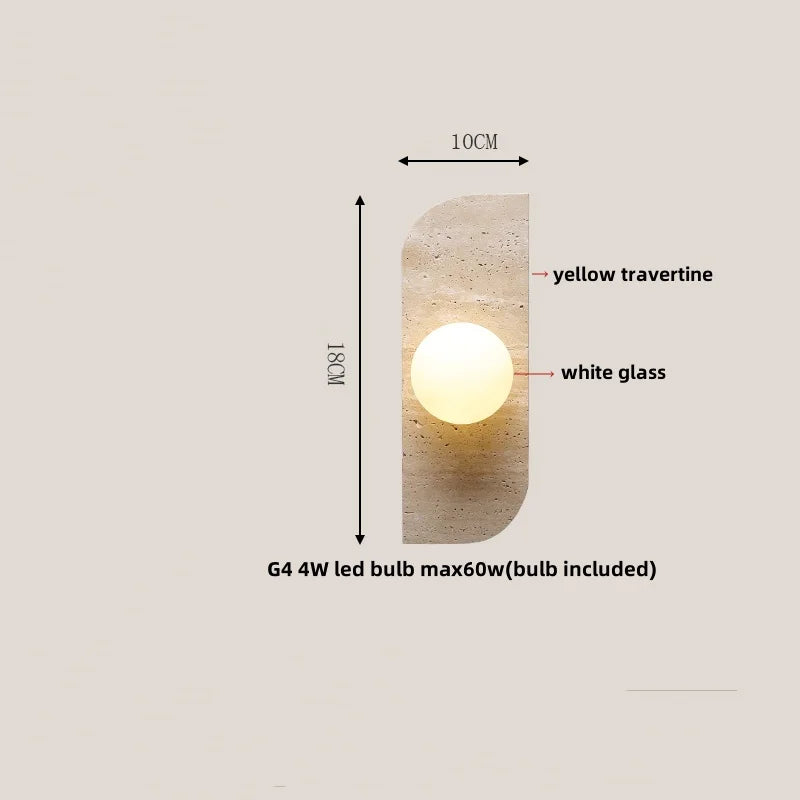 LED Stone Wall Lamp Sconce, Modern Nordic Design for Living Room, Coffee, Corridor