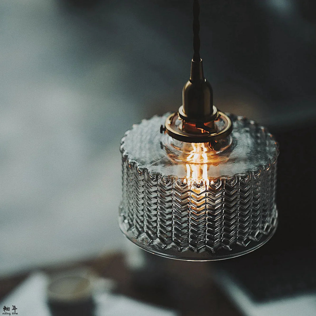 Clear Glass LED Pendant Light Fixture with Copper Socket for Modern Home Decor