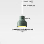 Afralia Terrazzo Stone LED Pendant Lamp for Industrial Loft, Bar, Coffee, Living Room.