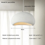 Nordic Wabi Sabi E27 LED Pendant Light for Minimalist Loft Ambiance