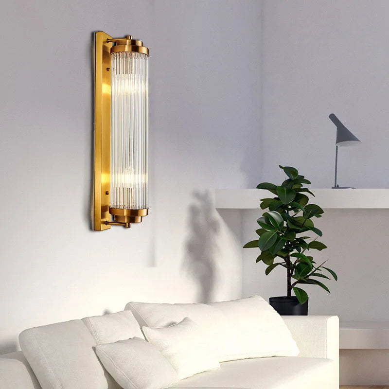 Crystal Wall Lamp: Modern LED Indoor Lighting for Luxury Living Room, Bedroom, and Aisle