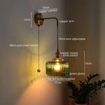 Nordic LED Glass Copper Wall Sconce Modern Living Room Bedroom Light