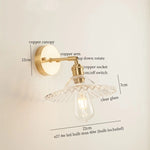 Afralia™ Green Glass LED Wall Light Fixture | Modern Nordic Pull Chain Lamp