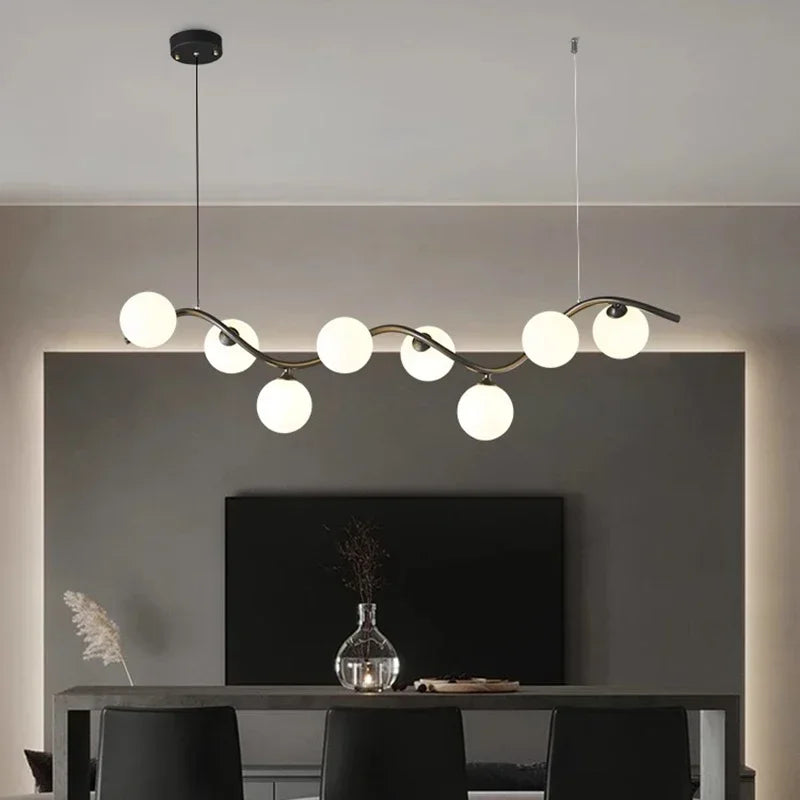 Nordic Glass Ball LED Pendant Lights for Home Decor and Lighting Fixture
