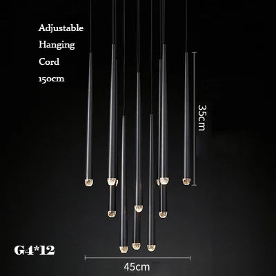 Retro Copper Gold Chandelier Pendant Light for Living Room Dining Bar