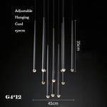 Retro Copper Gold Chandelier Pendant Light for Living Room Dining Bar