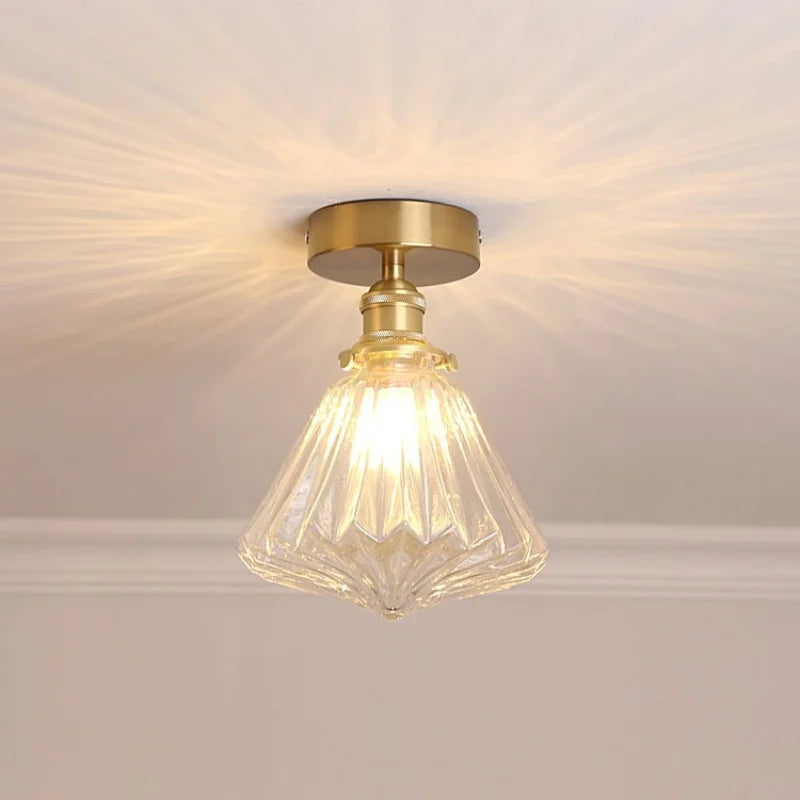 Diamond Glass LED Ceiling Lights - Modern Nordic Luxury Canopy Fixture