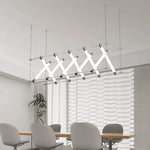 Modern Steel Bar LED Pendant Lights for Kitchen Island, Minimalist Acrylic Hanging Lamp Fixture