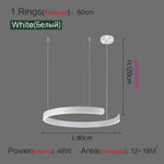 Nordic Ring LED Pendant Chandelier for Home Living Dining Kitchen Lighting