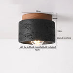 Yellow Travertine LED Ceiling Light Fixture for Modern Home Decor