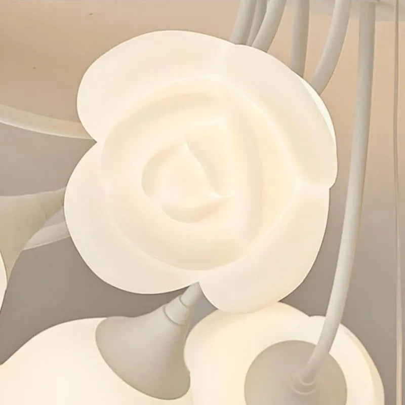 White Flower Ceiling Light: Modern, Chic, Ideal for Living Room, Bedroom, Dining Room