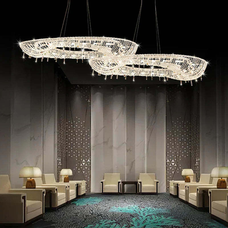 Crystal Chandelier Luminaire Indoor Lighting Fixture Luxury Design