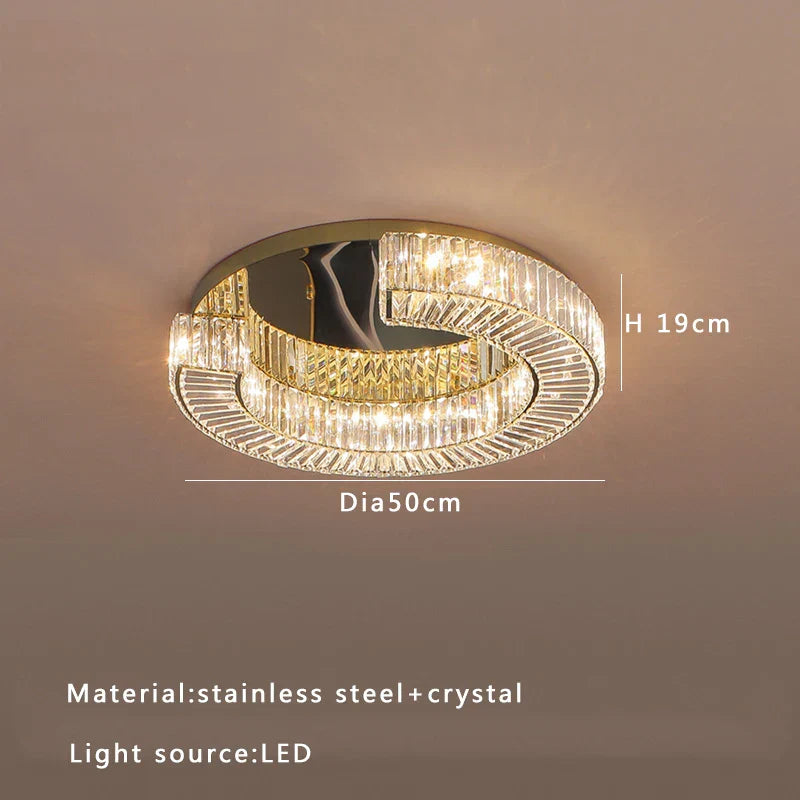 Crystal Ceiling Lamp: Luxury Décor for Living Room & Bedroom