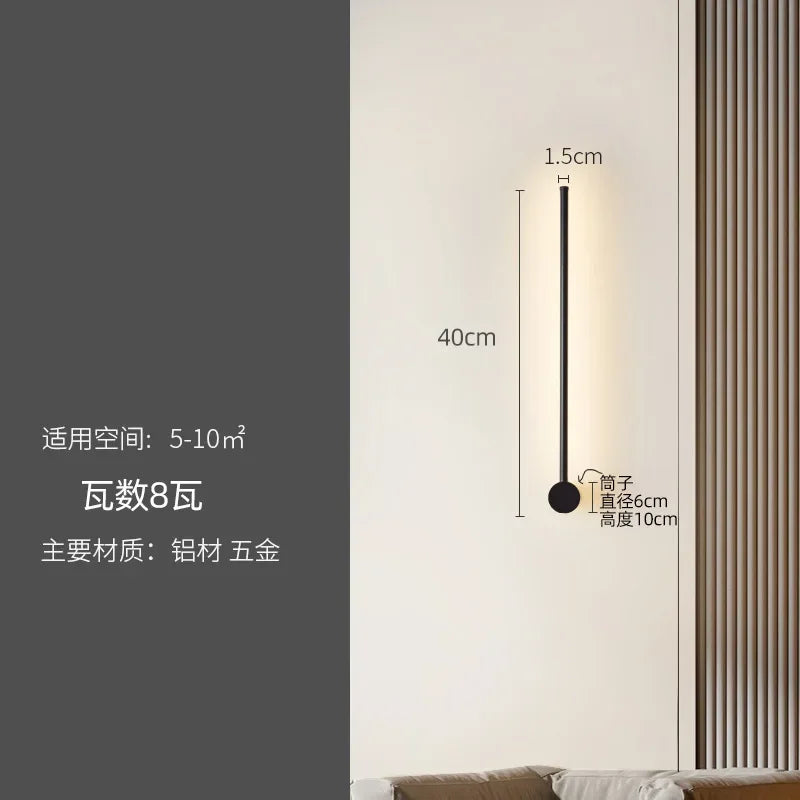 LED Strip Wall Lamp for Creative Staircase Aisle Background Wall Lighting