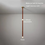 Soft Leather Marble Chandelier: Luxury Dimmable Lighting Fixture for Living Room or Cafe.