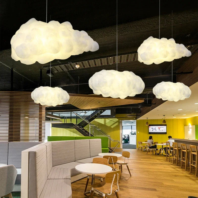 Cloud Cotton Pendant Light Chandelier for Living Dining Room