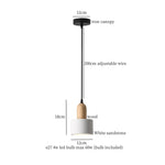 Sandstone LED Pendant Lamp for Home Decor, Japanese Wabi Sabi Hanging Light