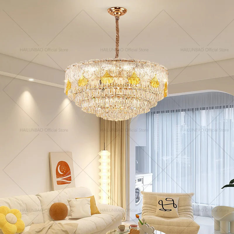 European Crystal Chandelier Light for Luxury Living Room, Dining Room, Hall and Villa