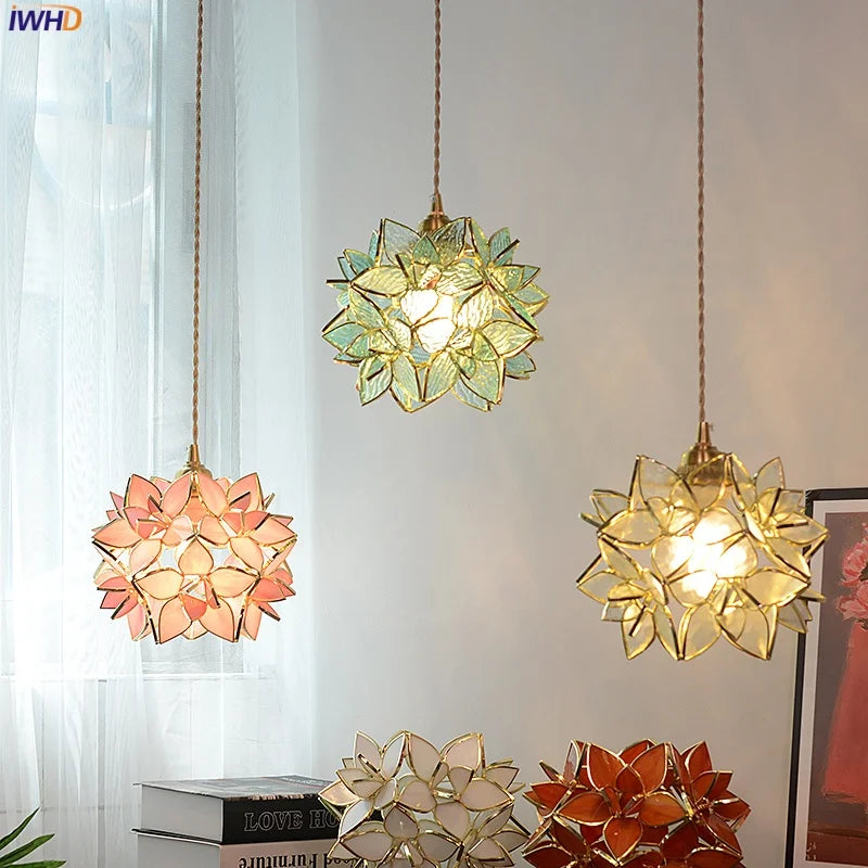 Glass Copper LED Pendant Lamp | Nordic Modern Luxury Hanging Light