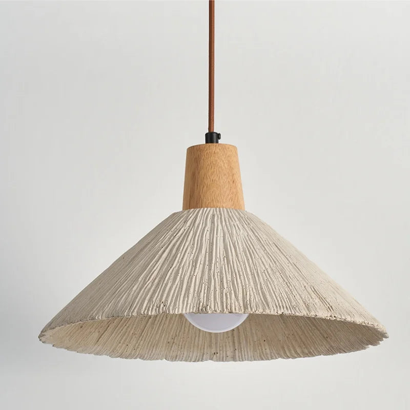 Wood Canopy LED Pendant Lamp: Modern Nordic Style with Adjustable Hanging Lights