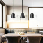 Black Travertine Pendant Light - Nordic Minimalism LED Pendant Lamps for Living Dining Room