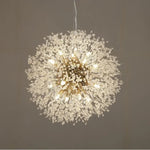 Afralia™ Dandelion Gold/Chrome Chandelier with Crystals, G9 Pendant Lights for Elegant Lighting