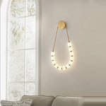 Black Gold LED Her Necklace Wall Lamp Sconce for Bedroom & Corridor