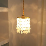 Shell LED Pendant Light - Modern Nordic Copper Hanging Lamp