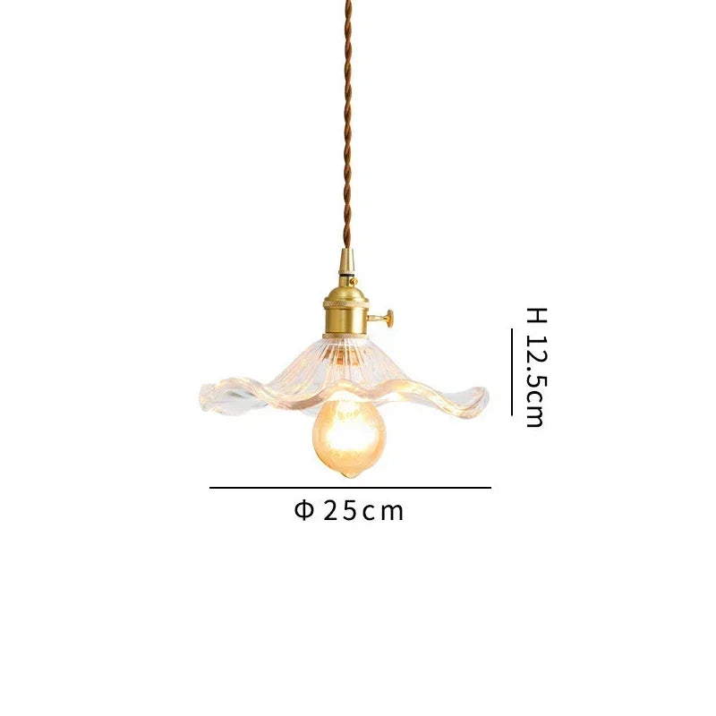 Glass Pendant Lamp for Bedroom Dining Room Chandelier Lighting