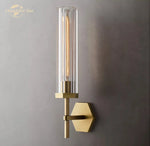 Hexagonal LED Crystal Sconce: Modern Wall Lighting for Bathroom, Living Room, Bedroom