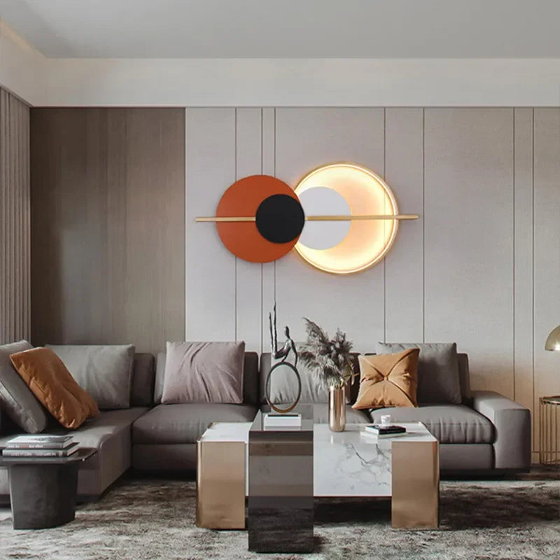 Circular Sofa Luxury Wall Lamp: Simple Modern Nordic Bedroom Lighting