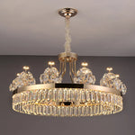 Crystal Chandelier: Postmodern Light Luxury Double-Layer Pendant for Home Living Room