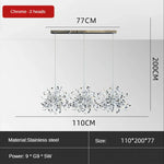 Scandinavia Leaf Chandelier Pendant Lamp Kitchen Living Room Decor Lighting