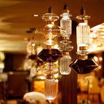 Ballet Pendant Lamp Clear Amber Glass Shade Restaurant Bedroom Lighting