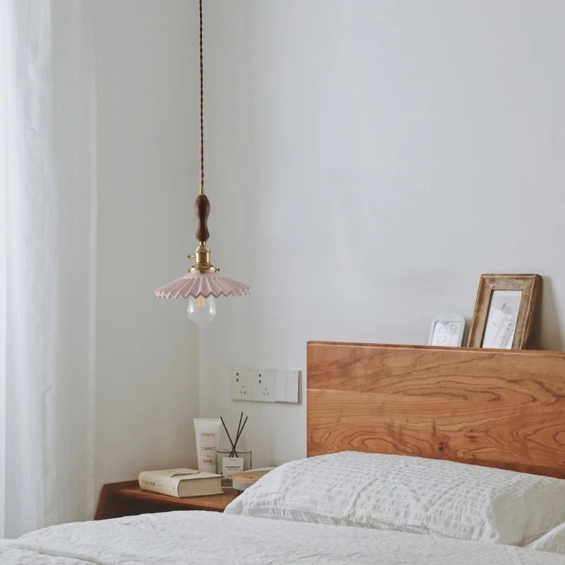 Ceramic LED Hanging Pendant Light - Modern Nordic Design for Home Decor