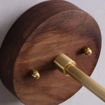 Glass Wall Light Fixture Walnut Wood Modern Nordic Pull Chain Switch Lamparas