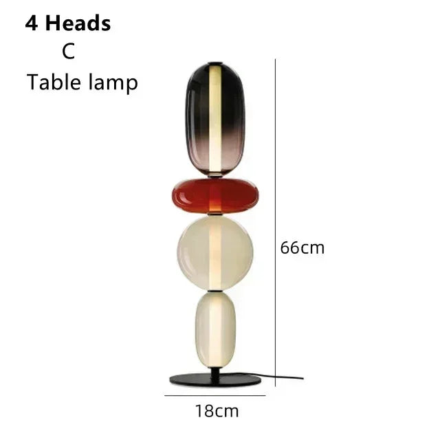 Glass Floor Lamp LED Table Light - Italian Design High Quality